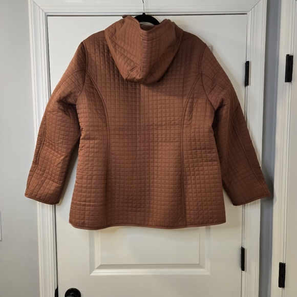 Lands' End Women's Hooded Quilted Jacket in Red Size XL NWT - Picture 4 of 12